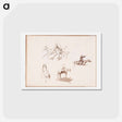 アートポストカード-(unknown) part of a sketchbook - アルバート エーデルフェルト Postcard.