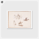 アートポストカード-(unknown) part of a sketchbook - アルバート エーデルフェルト Postcard.
