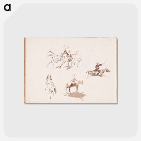 アートポストカード-(unknown) part of a sketchbook - アルバート エーデルフェルト Postcard.