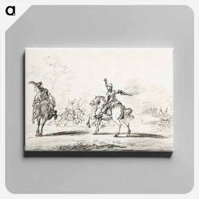 アートパネル-Cavalry fight - ジャン ベルナール Canvas.