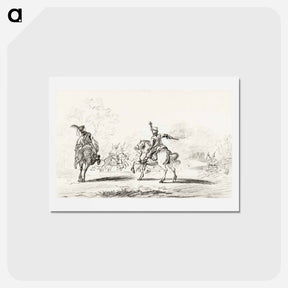 アートポストカード-Cavalry fight - ジャン ベルナール Postcard.