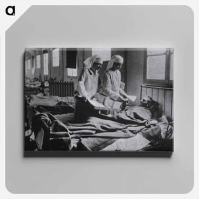アートパネル-U.S. American National Red Cross Evacuation Hospital No. 114, Fleury-sur-Aisne, France: Ward M, nurses cheering up the patients
 - 国立医学図書館 Canvas.