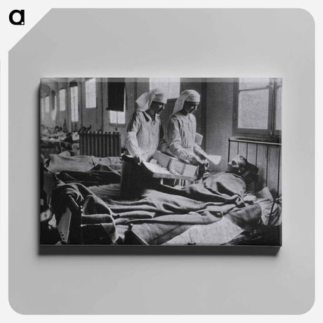 アートパネル-U.S. American National Red Cross Evacuation Hospital No. 114, Fleury-sur-Aisne, France: Ward M, nurses cheering up the patients
 - 国立医学図書館 Canvas.