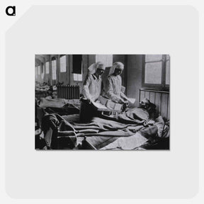 アートポストカード-U.S. American National Red Cross Evacuation Hospital No. 114, Fleury-sur-Aisne, France: Ward M, nurses cheering up the patients
 - 国立医学図書館 Postcard.