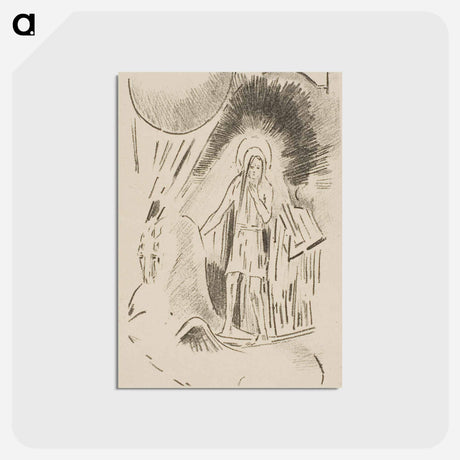 アートポストカード-Man on Pegasus - オディロン ルドン Postcard.