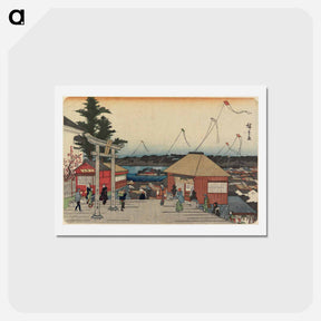 アートポストカード-Tenjin Shrine at Yushima
 - 歌川 広重 Postcard.