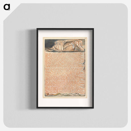 アートポスター-Jerusalem, Plate 44, "With one accord...." - ウィリアム ブレイク Poster.