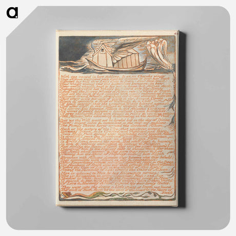 アートパネル-Jerusalem, Plate 44, "With one accord...." - ウィリアム ブレイク Canvas.