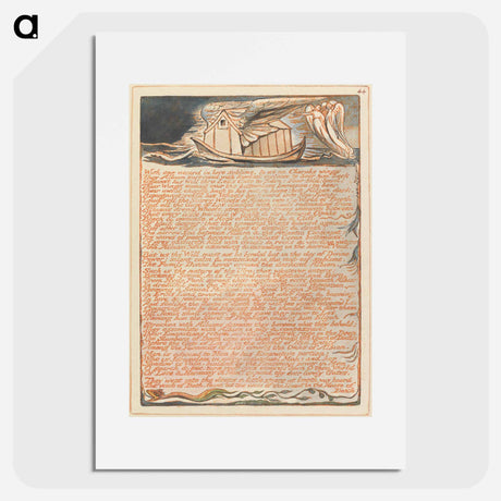アートポスター-Jerusalem, Plate 44, "With one accord...." - ウィリアム ブレイク Poster.