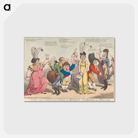 アートポストカード-A Peep into Totenham Street or Dillitanti Performers in Training
 - イェール大学アートギャラリー Postcard.