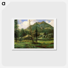 アートポストカード-Sierra Nevada Mountains - アルバート ビアスタット Postcard.