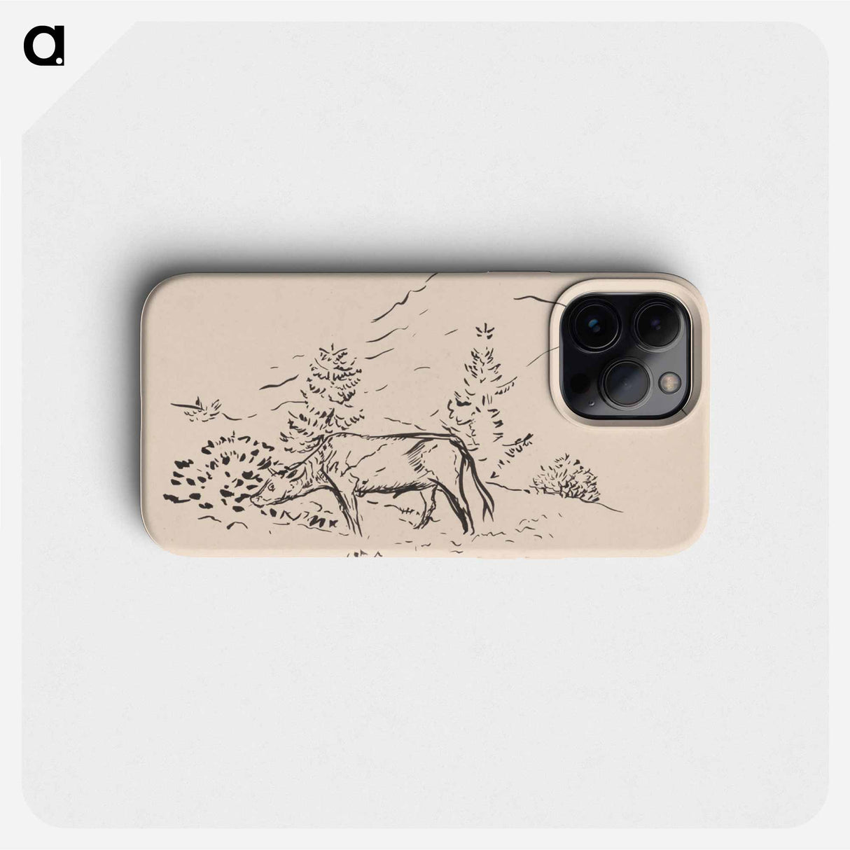 A grazing ox - アーノルド ピーター ワイズ クビンチャン Phone Case.