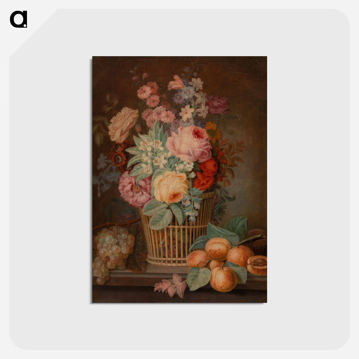 アートポストカード-Flower Piece in Basket
 - バーンズ・コレクション Postcard.