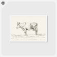 アートポストカード-Standing cow - ジャン ベルナール Postcard.