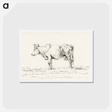 アートポストカード-Standing cow - ジャン ベルナール Postcard.