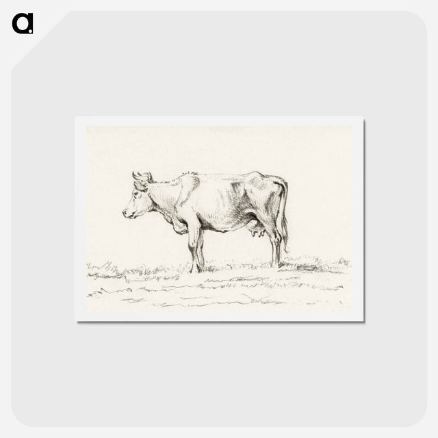 アートポストカード-Standing cow - ジャン ベルナール Postcard.