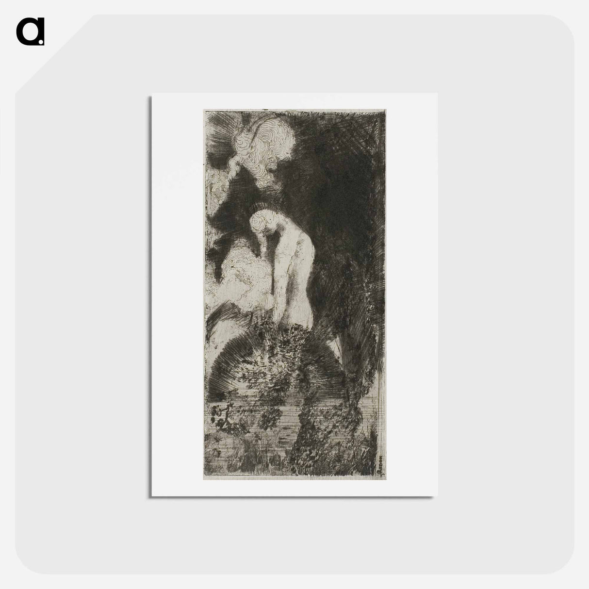 アートポストカード-Bather - オディロン ルドン Postcard.