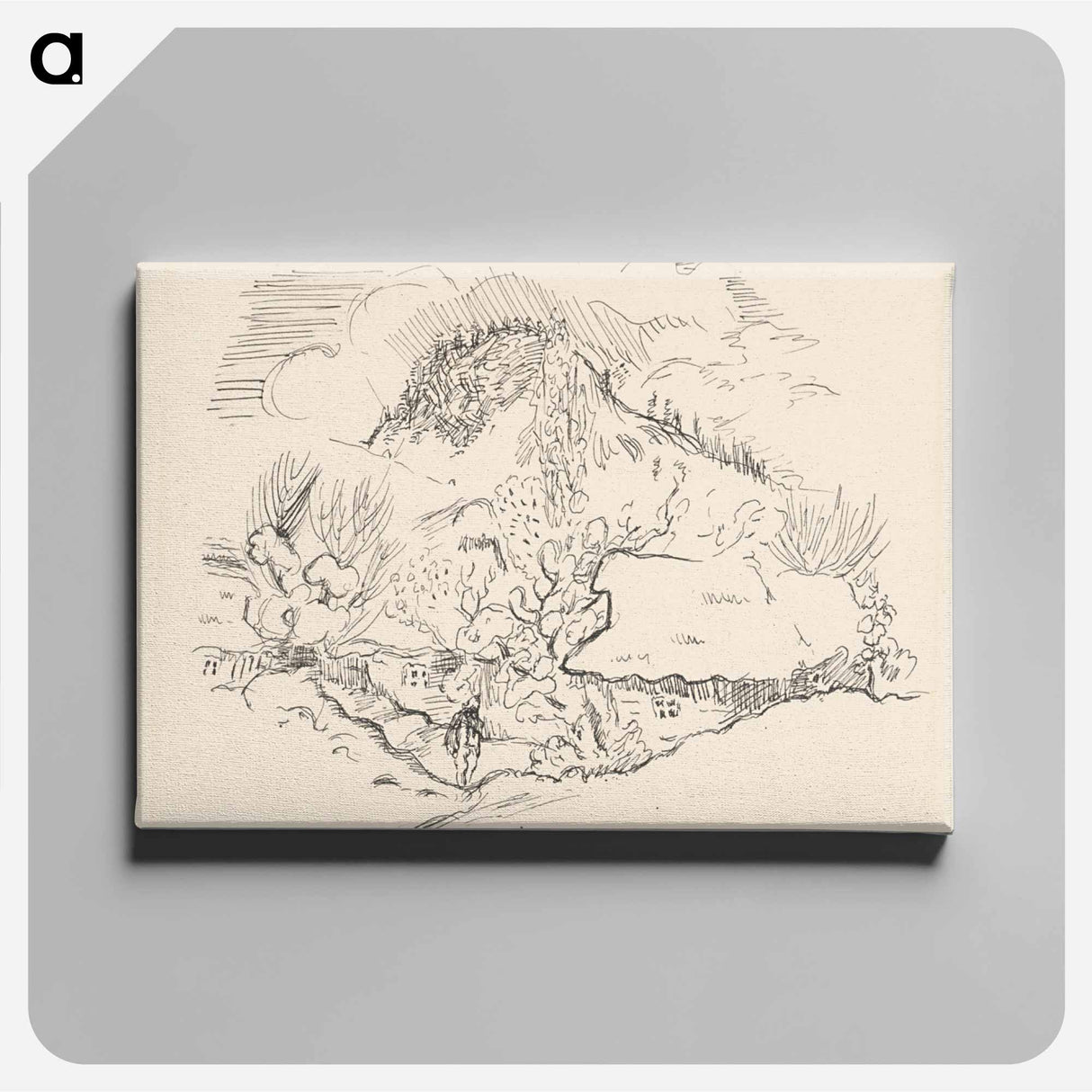 The man behind the village - アーノルド ピーター ワイズ クビンチャン Canvas.