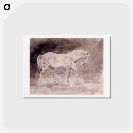 アートポストカード-Horse - ウジェーヌ ドラクロワ Postcard.