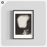 アートポスター-Head of Woman With Corsage of Flowers - オディロン ルドン Poster.