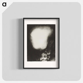 アートポスター-Head of Woman With Corsage of Flowers - オディロン ルドン Poster.