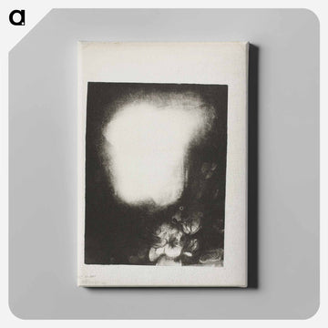 Head of Woman With Corsage of Flowers - オディロン ルドン Canvas.