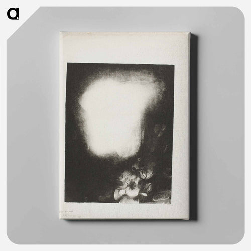 Head of Woman With Corsage of Flowers - オディロン ルドン Canvas.