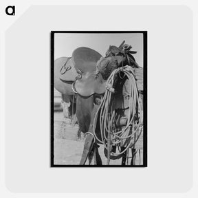 アートポストカード-Cowboy's Saddle
 - ラッセル リー Postcard.