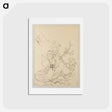 アートポストカード-Female Figure Pruning Blossoms
 - 歌川 国貞 Postcard.