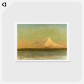 アートポストカード-Snow Capped Moutain at Twilight - アルバート ビアスタット Postcard.