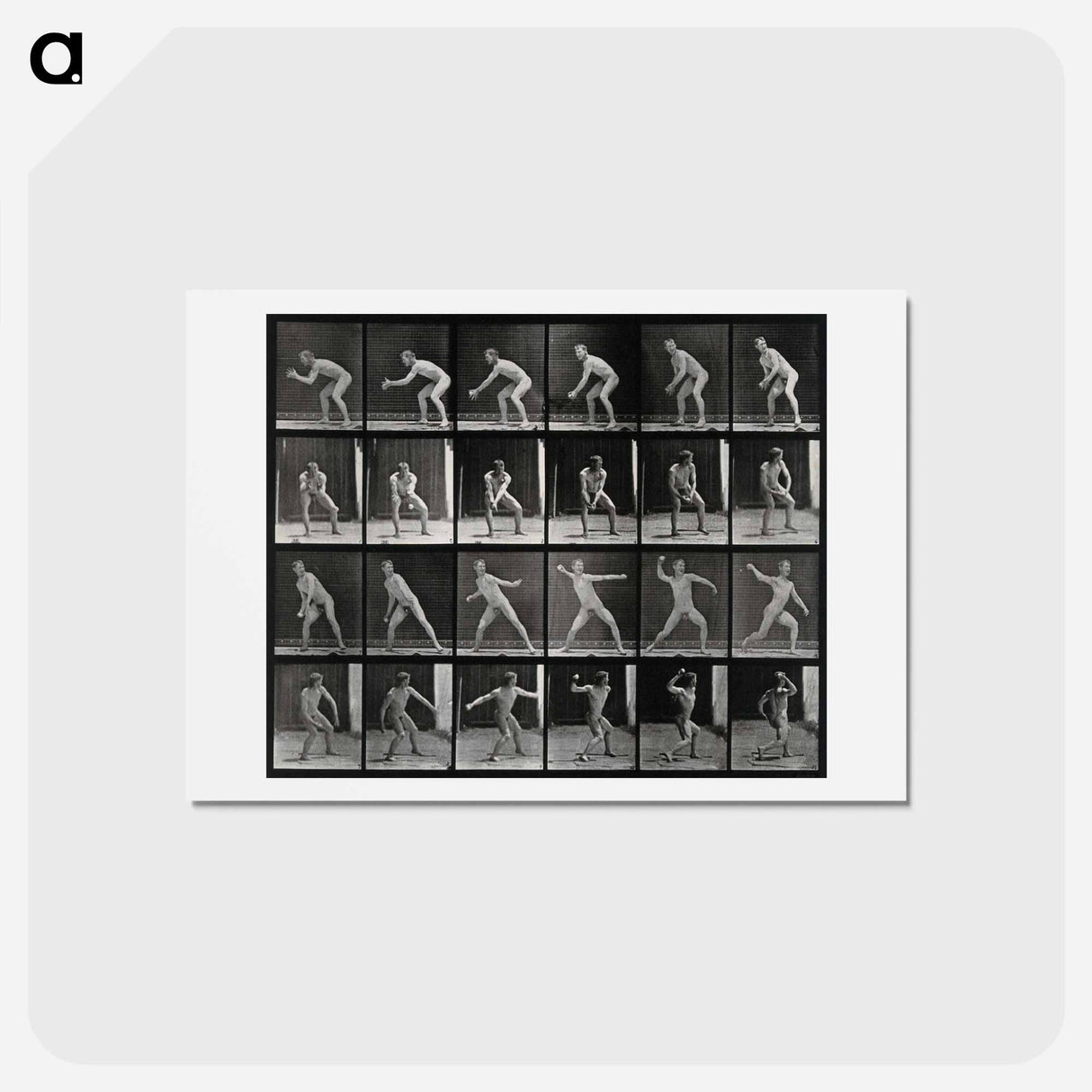 アートポストカード-Man Catching and Throwing
 - エドワード マイブリッジ Postcard.