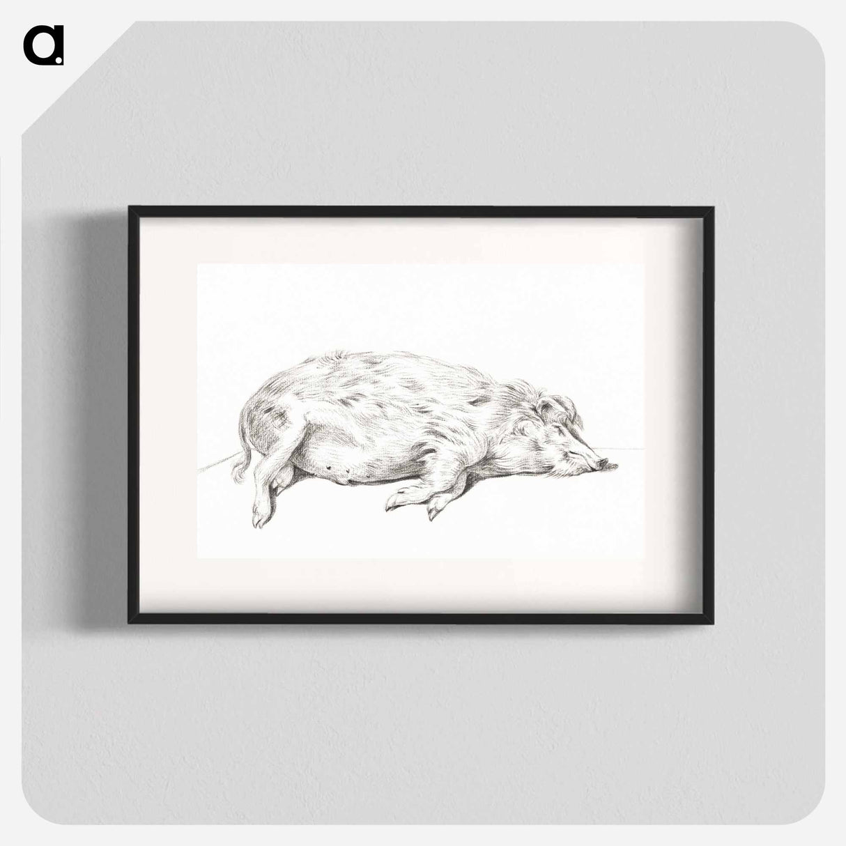 Lying pig - ジャン ベルナール Poster.