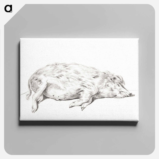アートパネル-Lying pig - ジャン ベルナール Canvas.