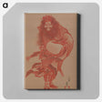 アートパネル-Red Shōki, the Demon Queller - 葛飾 北斎 Canvas.