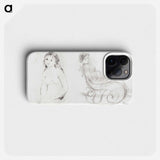 Study for a Female Bather and Woman Seated in a Chair; Woman in a Chair, Seen from the Back - ピエール オーギュスト ルノワール Phone Case.