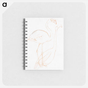 アートメモ帳-Twee studies van een flamingo - テオ ヴァン ホイテマ Memo.