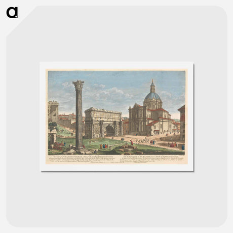 アートポストカード-A View of St. Martin's Church, Also of the Arch of Septimius Severus, through which the Roman Generals marched in their Triumphs to the Capitol
 - イェール大学アートギャラリー Postcard.