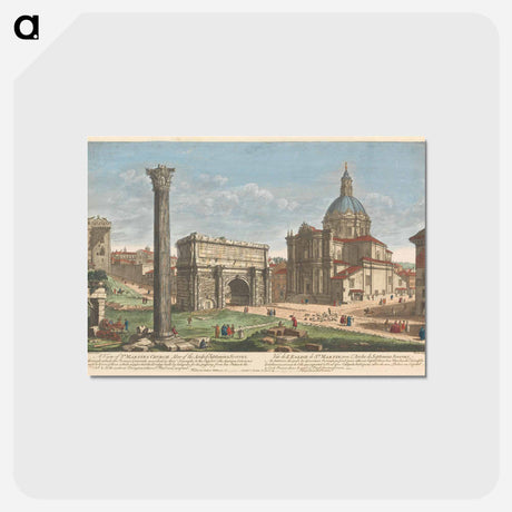 アートポストカード-A View of St. Martin's Church, Also of the Arch of Septimius Severus, through which the Roman Generals marched in their Triumphs to the Capitol
 - イェール大学アートギャラリー Postcard.
