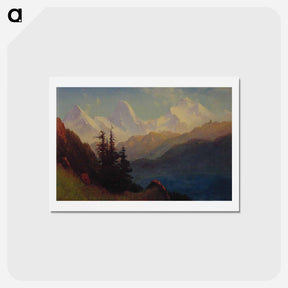 アートポストカード-Splendour of the Grand Tetons - アルバート ビアスタット Postcard.