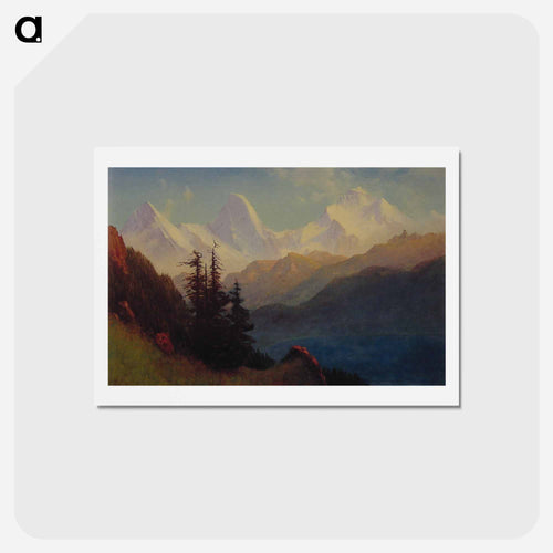 グランド・ティトン山脈の壮観 - アルバート ビアスタット Postcard.
