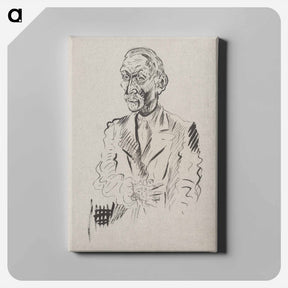 アートパネル-Self-portrait with a hand - アーノルド ピーター ワイズ クビンチャン Canvas.