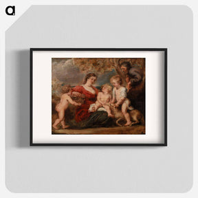 アートポスター-The Holy Family with Saint John the Baptist and an Angel
 - バーンズ・コレクション Poster.