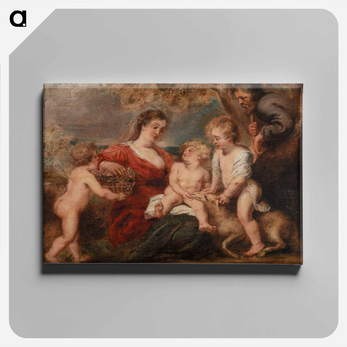 アートパネル-The Holy Family with Saint John the Baptist and an Angel
 - バーンズ・コレクション Canvas.