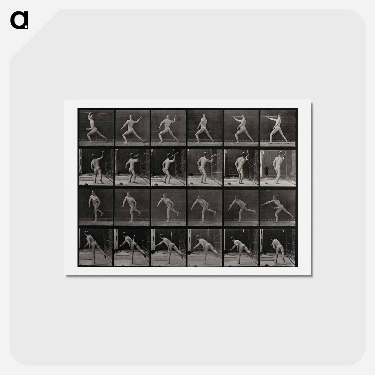 アートポストカード-Javelin Thrower
 - エドワード マイブリッジ Postcard.