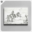 アートパネル-Taming a horse - ジャン ベルナール Canvas.