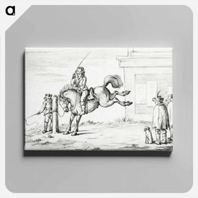 アートパネル-Taming a horse - ジャン ベルナール Canvas.