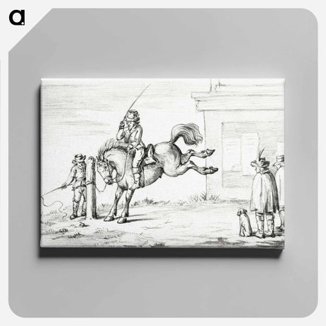 アートパネル-Taming a horse - ジャン ベルナール Canvas.