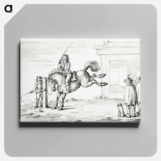 アートパネル-Taming a horse - ジャン ベルナール Canvas.