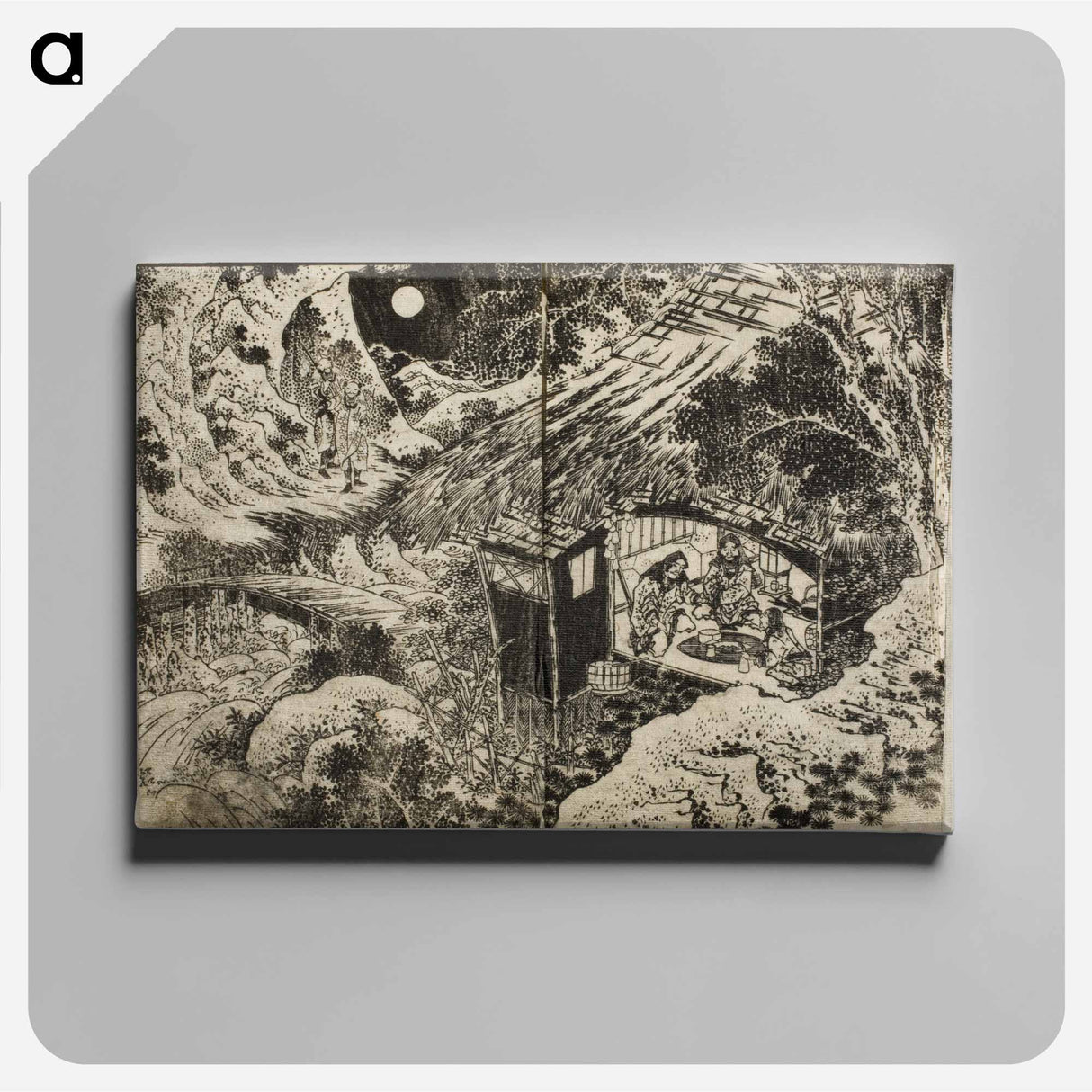 アートパネル-Hokusai's Pages from the New Illustrated Edition of 'Tales of the Water Margin' - 葛飾 北斎 Canvas.