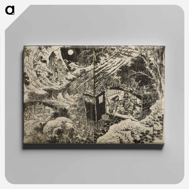 アートパネル-Hokusai's Pages from the New Illustrated Edition of 'Tales of the Water Margin' - 葛飾 北斎 Canvas.